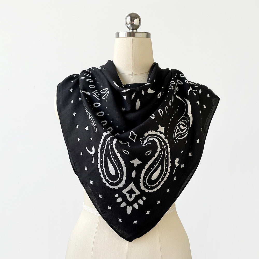 Paisley Silk Square Scarf | 90x90cm Luxury Herringbone