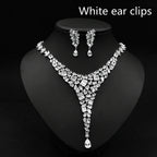 Colourful Zircon Wedding Necklace Set