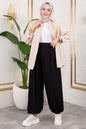 Elastic Waist Shalwar Trousers | Black – NEOMODEST product image 1