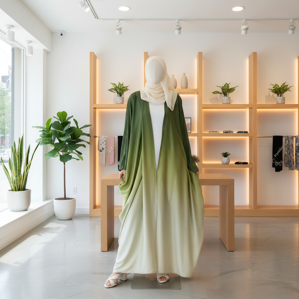 Elegant Tie-dye Gradient Abaya