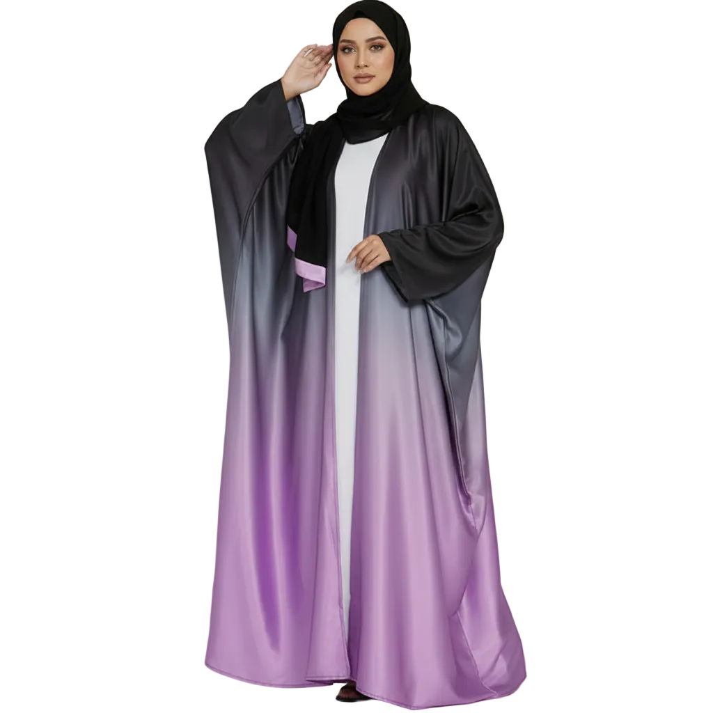 Elegant Tie-dye Gradient Abaya