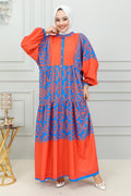 Mec Ethnic Patterned Hijab Dress