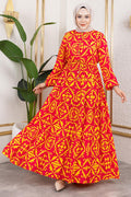 Mec Ethnic Patterned Viscose Dress