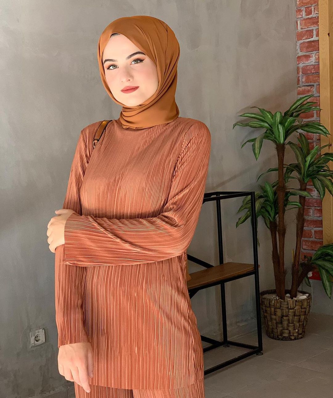 Ethnic Style Loose Casual Pleated 2-Pieces Suit - Caramel / L - 2-pieces set