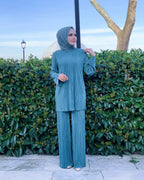 Ethnic Style Loose Casual Pleated 2-Pieces Suit - 2-pieces set