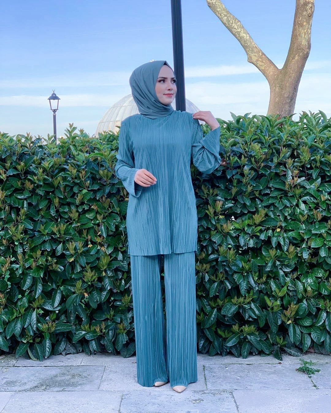 Ethnic Style Loose Casual Pleated 2-Pieces Suit - 2-pieces set