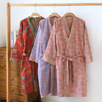 Retro Jacquard Bathrobe, Japanese Kimono Robe