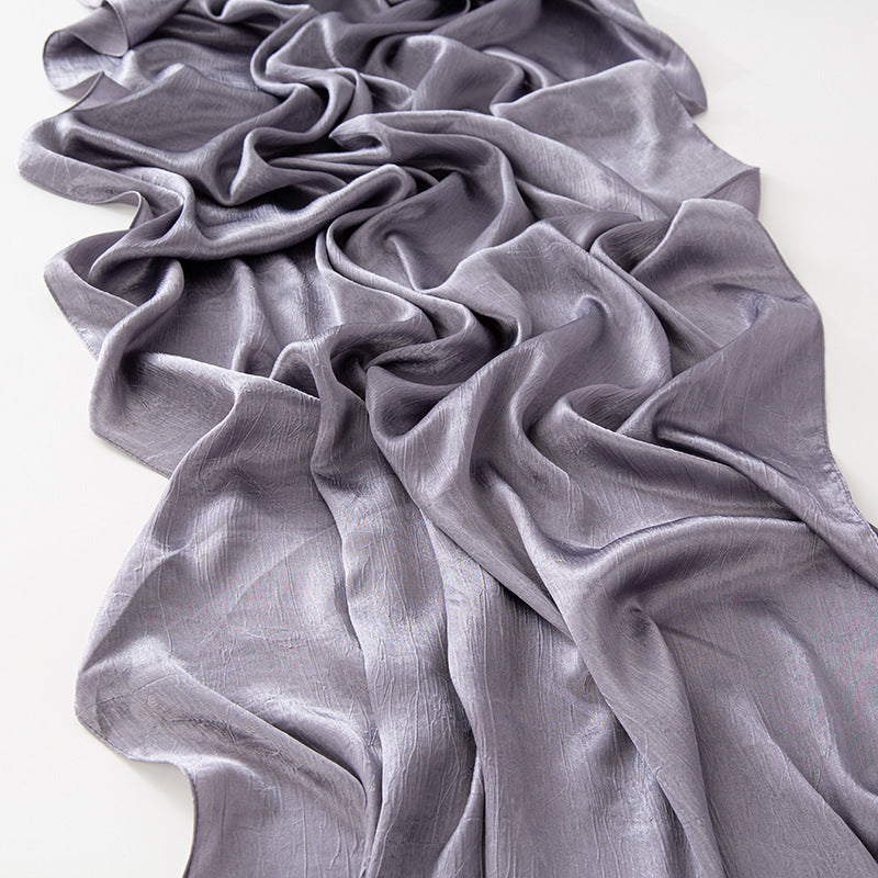 Crinkled Satin Scarf | Luxe Headscarf & Shawl