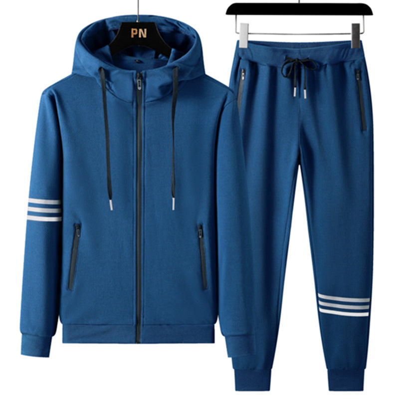 Men's Casual Two-pieces Sports Set, Sports Hoodie and Trousers Suit