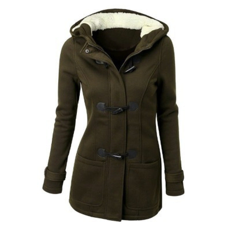 Premium Hooded Cotton-Padded Jacket - Women's Warm Sweater Coat