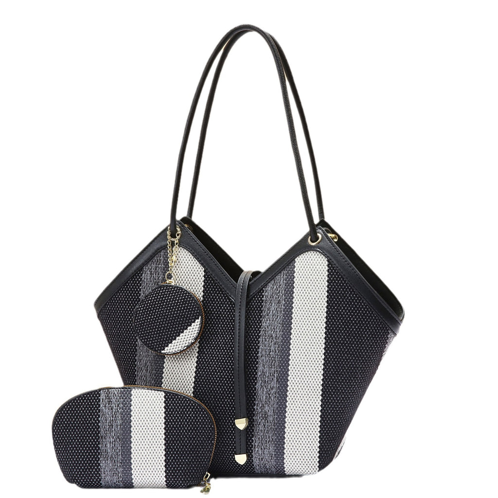Premium Colour-Block Tote Bag | High-Capacity Everyday Handbag
