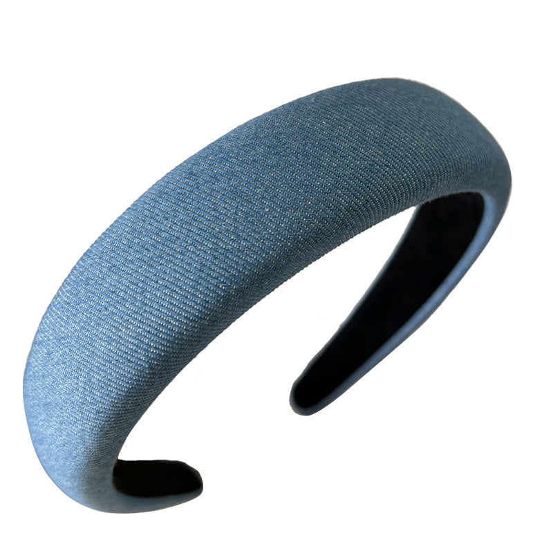 Denim Headband - Handcrafted Solid Colour Hair Accessory