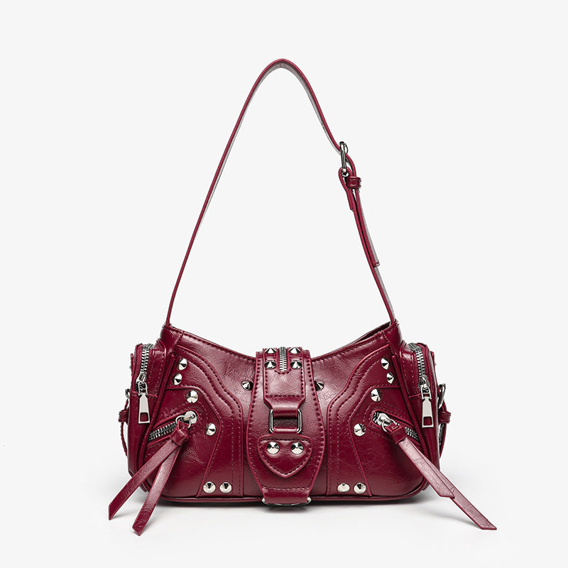 Street Style Crossbody Bag | Edgy Biker Shoulder Bag
