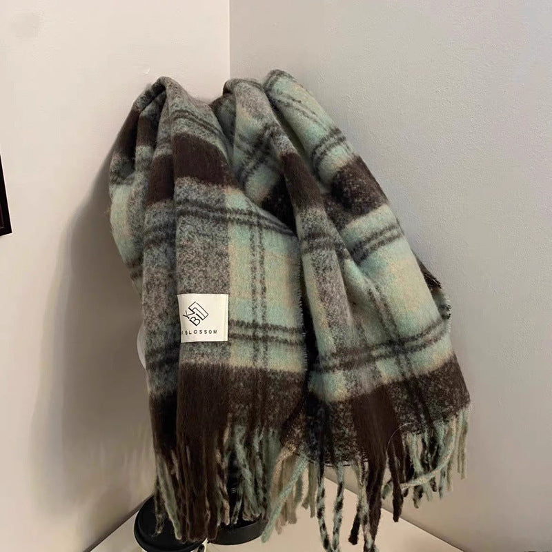 Women's Plaid Winter Scarf