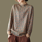 Fashionable All-match Retro Pullover Top For Women - top