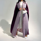 Fashionable Gradient Abaya Cape - Purple / Free Size - Abaya