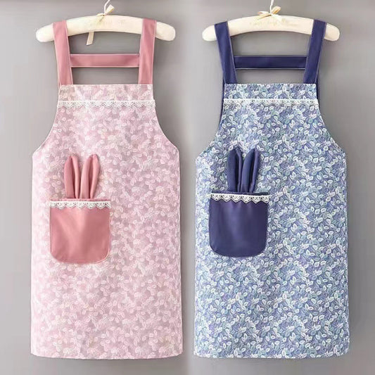 Cute Rabbit Ears Korean Style Cooking Apron