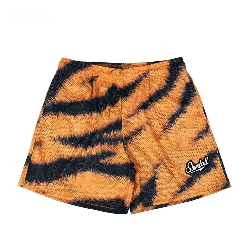 Leopard Print Fitness Training Shorts Men's Sports Pants Basketball