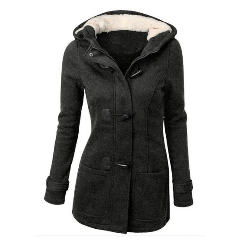 Premium Hooded Cotton-Padded Jacket - Women's Warm Sweater Coat