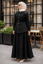Fisto Stone Embellished Two-piece Set | Black – NEOMODEST product image 1