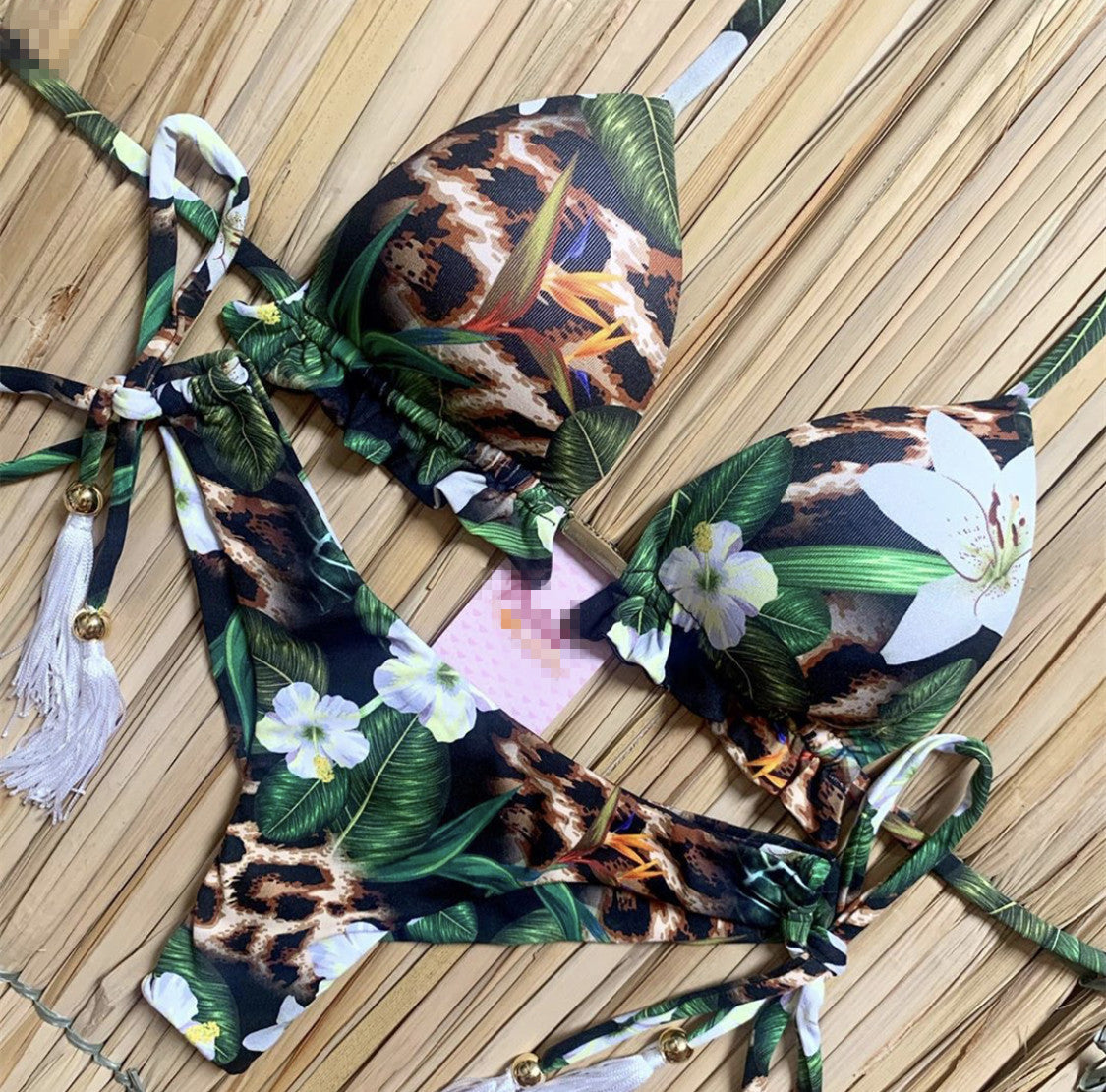 Floral Vintage Swimsuit Women’s Vintage Swimwear - Green / L - Modest swimsuits