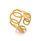 Geometric Ellipse Cross Ring - Ring