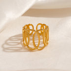 Geometric Ellipse Cross Ring - Ring