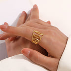 Geometric Ellipse Cross Ring - Ring