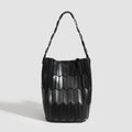 Geometric Rhombus Colour Matching Shoulder Bag - Black Large - Women’s Shoulder Bag