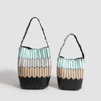 Geometric Rhombus Colour Matching Shoulder Bag - Women’s Shoulder Bag