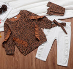 Girls’ 2-pieces Clothes Set Blouse Top with White Pants - A / 100cm - 2-pieces set