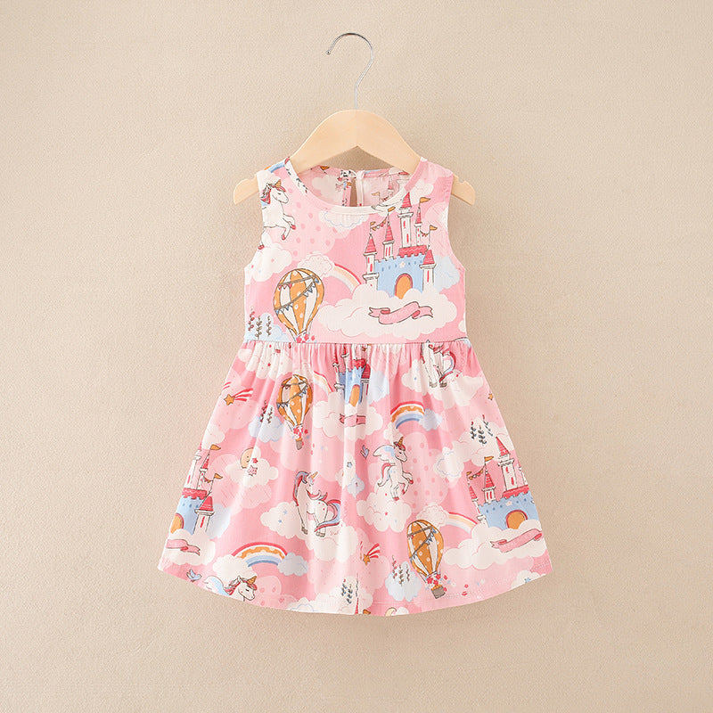 Girls’ A-line Skirt Dress Kids’ Summer Dress