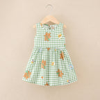 Girls’ A-line Skirt Dress Kids’ Summer Dress - Green / 100cm