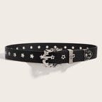 Girls’ Pin Buckle Casual Belt - Black 1623 - Women’s belt