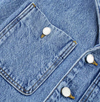Girls’ Waist-tight Straight-leg Denim Jumpsuit - Women’s jumpsuit