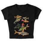 Goldfish Printed Versatile Slim Fit Casual Vest