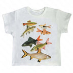 Goldfish Printed Versatile Slim Fit Casual Vest - White T / L