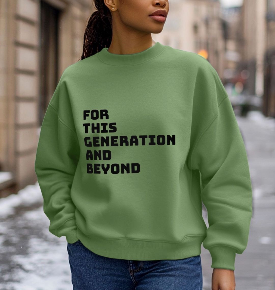 Oversized Slogan Jumper