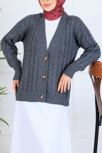 Hair Knit Short Knitwear Cardigan – NEOMODEST product image 2