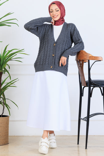 Hair Knit Short Knitwear Cardigan – NEOMODEST product image 1
