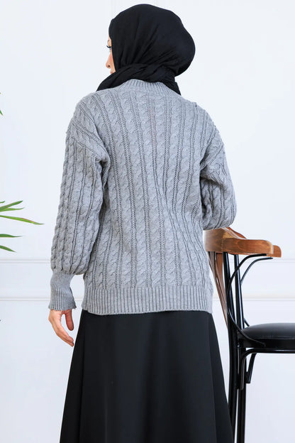 Hair Knit Short Knitwear Cardigan – NEOMODEST product image 4