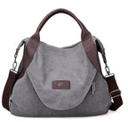 Handbags Women Minimalist Retro Shoulder Crossbody Vintage Canvas Bag - gray