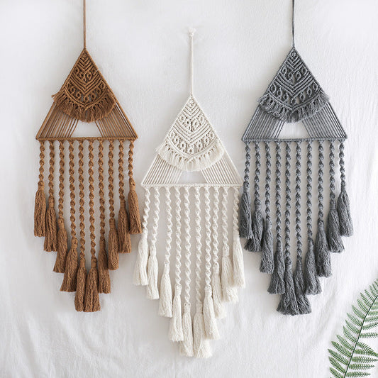 Handwoven Triangle Dream Catcher Pendant Home Decor