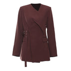 Heavy Corns Waist-tight Suit Jacket - Angora Red / L