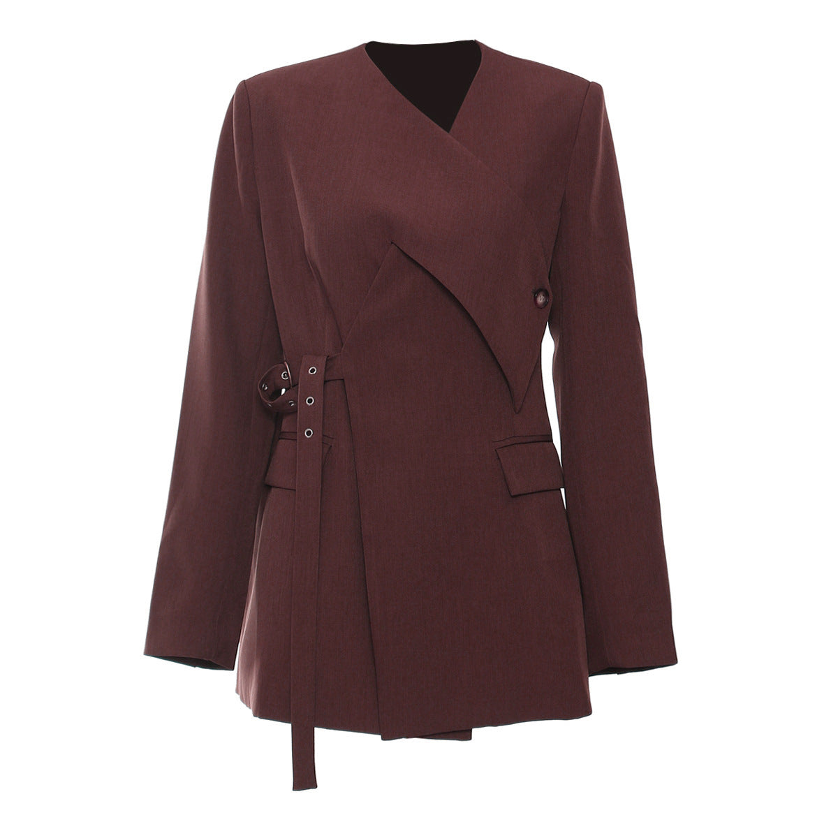 Heavy Corns Waist-tight Suit Jacket - Angora Red / L
