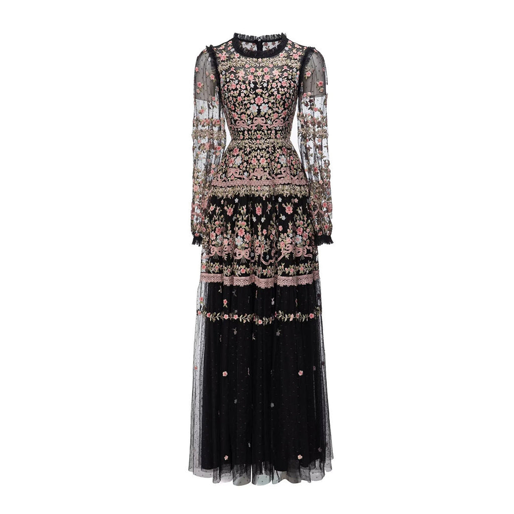 Heavy Embroidery Mesh Swing Dress, Eid Dress, Eid Outfit