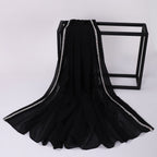 High-gloss Diamond Long-edge Chiffon Scarf Hui Ethnic Scarf Middle Eastern and African Headscarf Malay Wrapped