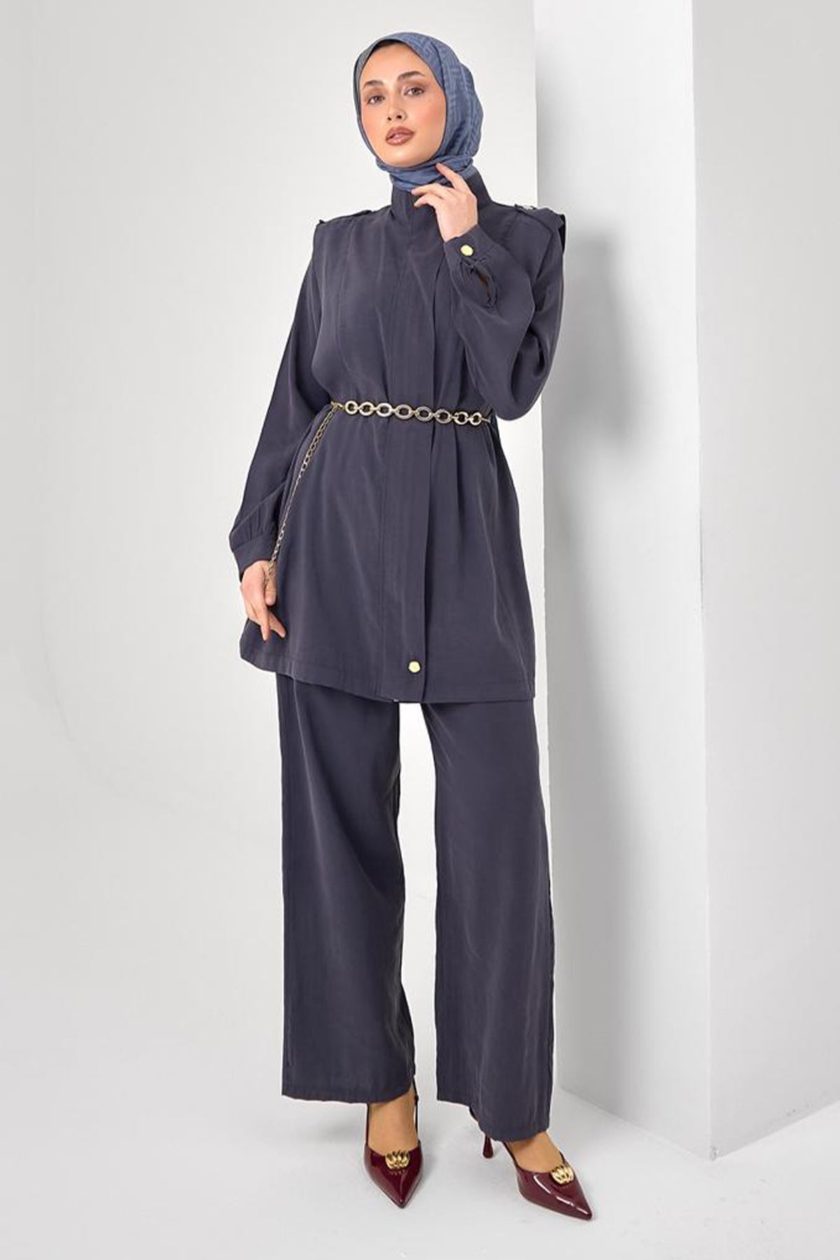 Hijab Two-piece Set | Grey – NEOMODEST product image 1