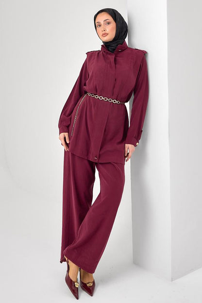 Hijab Two-piece Set | Claret Red – NEOMODEST product image 1