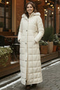 Hooded Quilted Coat | Beige – NEOMODEST product image 1
